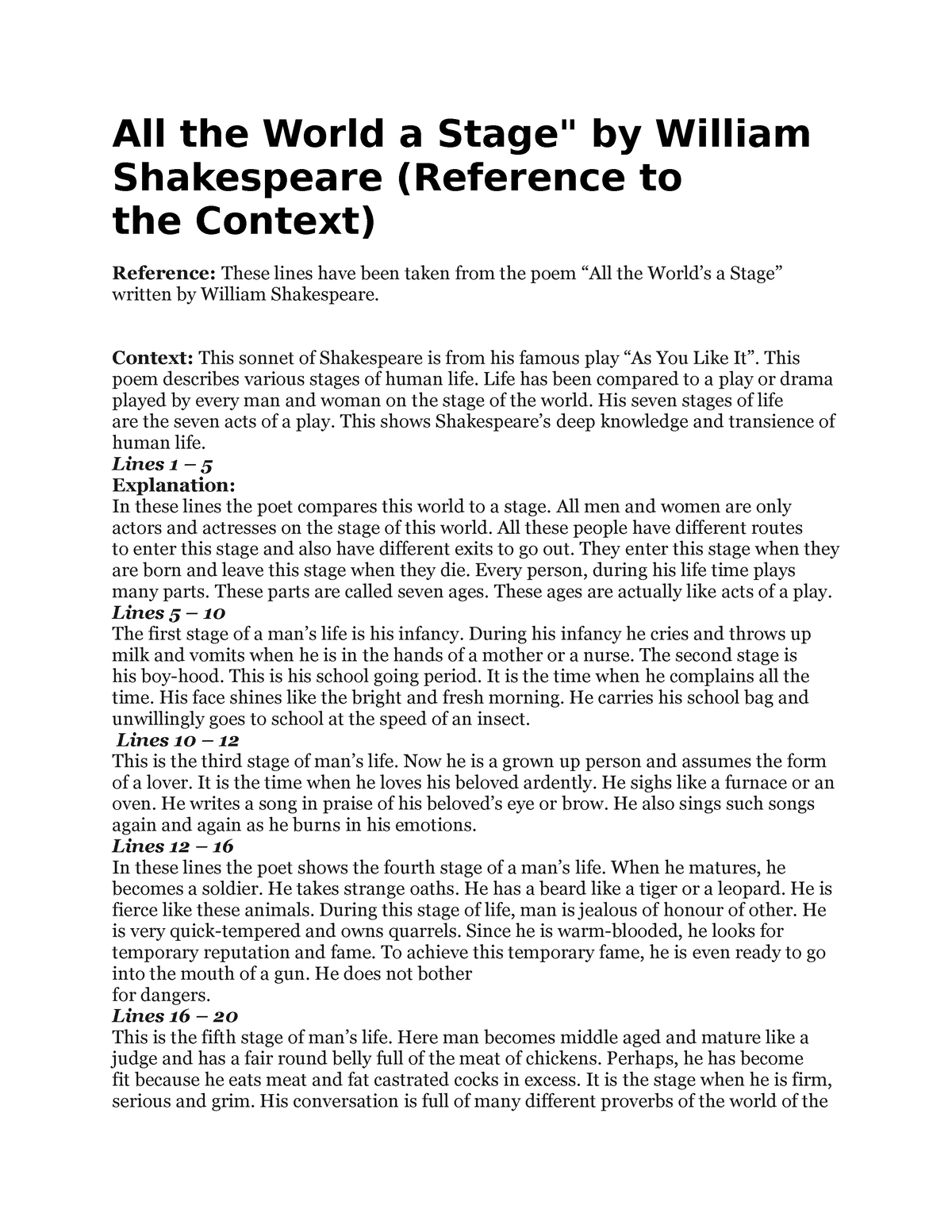shakespeare fools and clowns essay