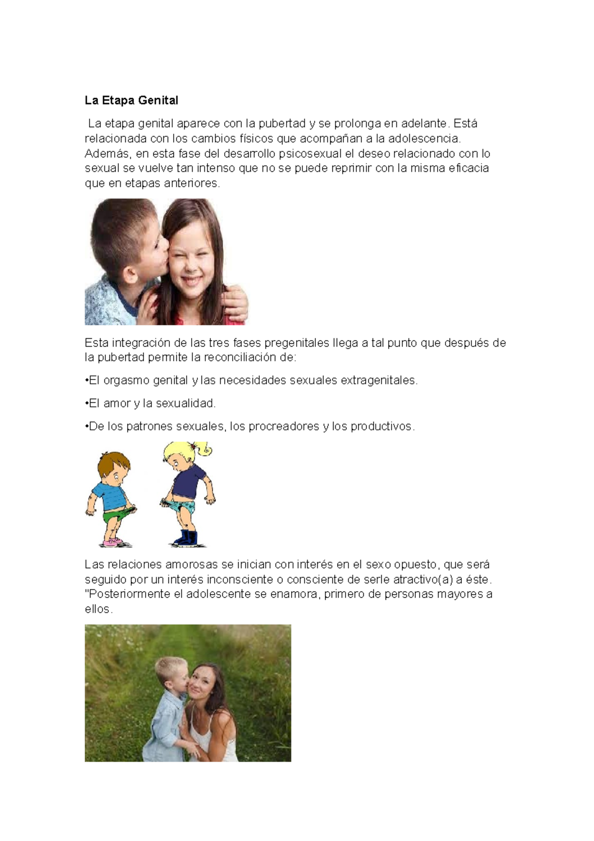 Etapa genital - Apuntes - La Etapa Genital La etapa genital aparece con ...