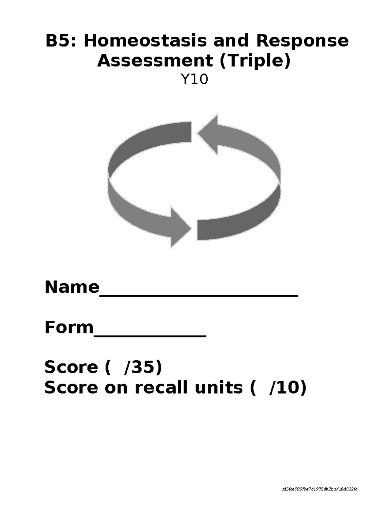 Triple homeostasis and response with MS - B5: Homeostasis and Response ...