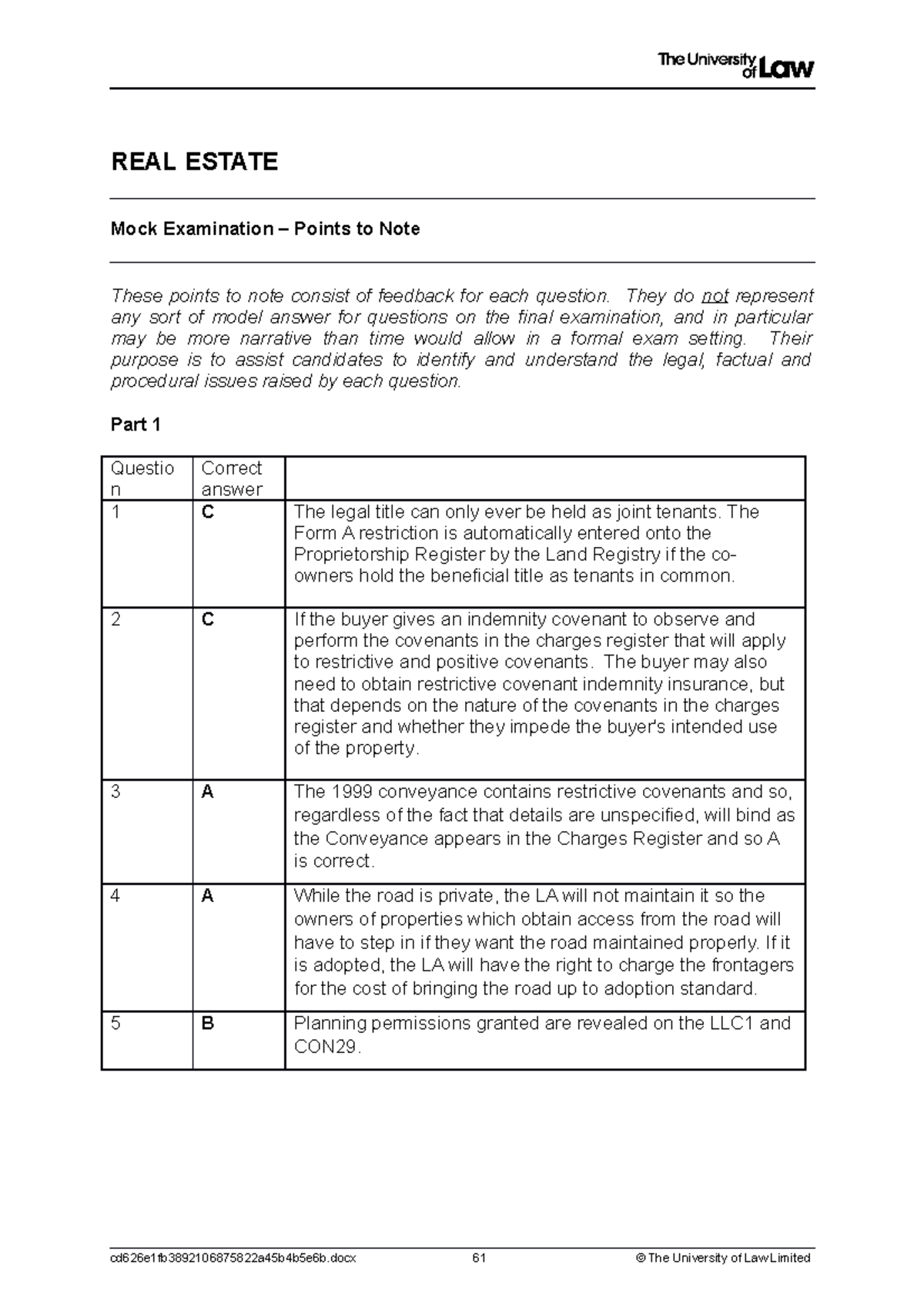 2223 Re Ce02 Mock Assessment Ptn - REAL ESTATE Mock Examination ...