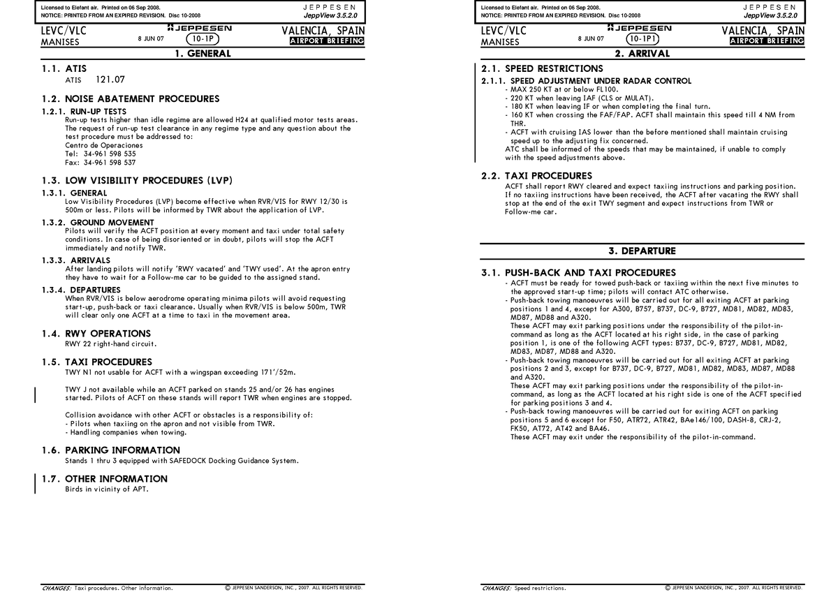 Levc - Spanish Charts - Notice: Printed From An Expired Revision. Disc 