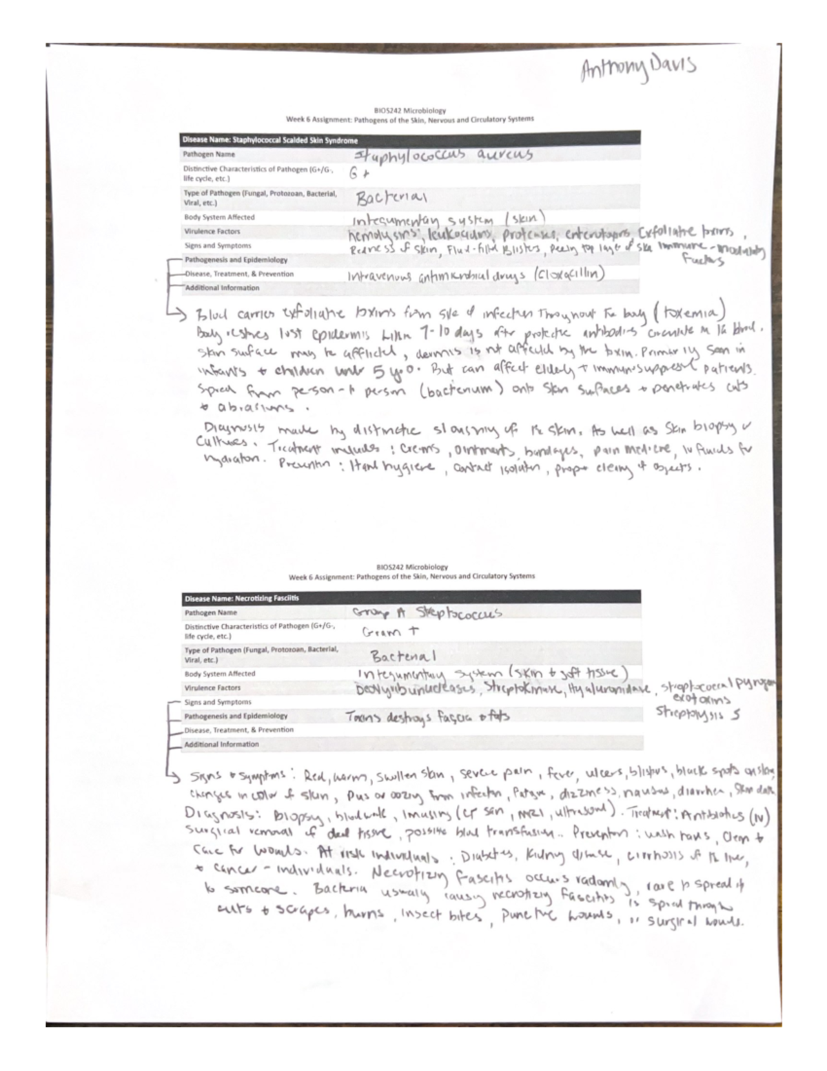 BIOS242 Microbiology - Lab For Fundamental - Anthony Davis BIOS242 ...