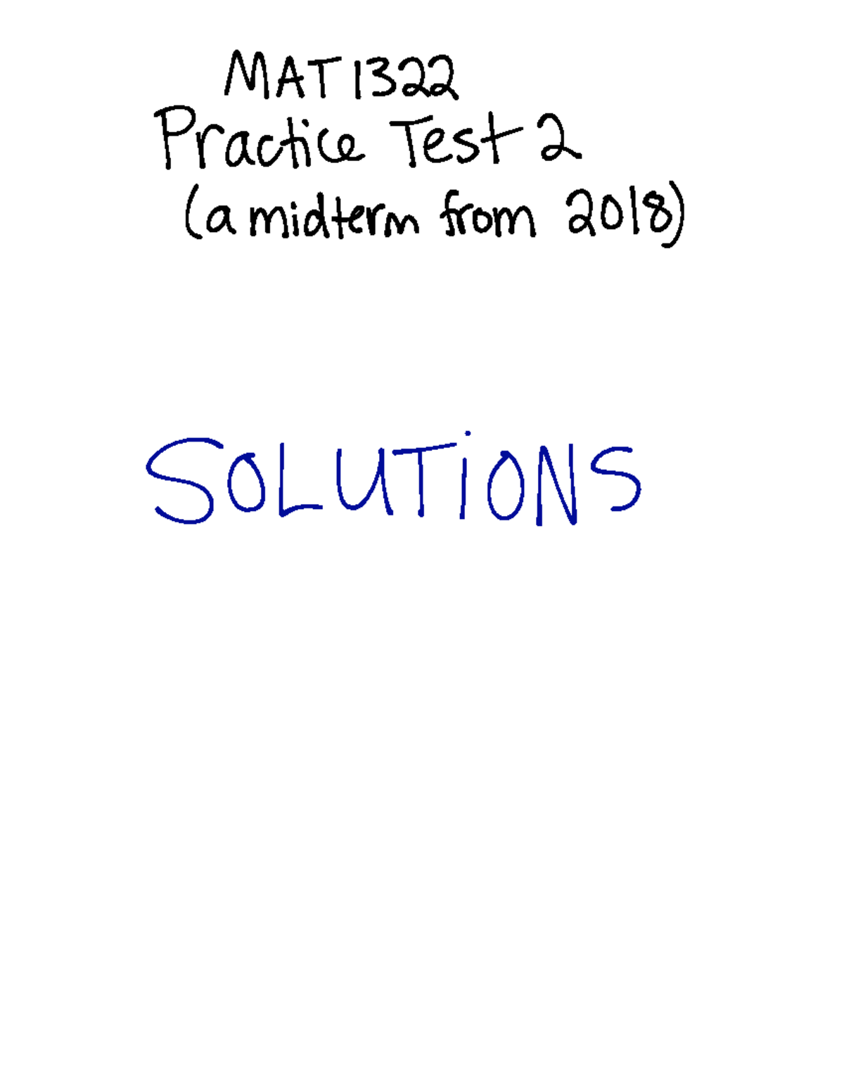 Midterm 2018, answers - MAT 1322 Practice ( a midterm Test from 2 201 8 ...