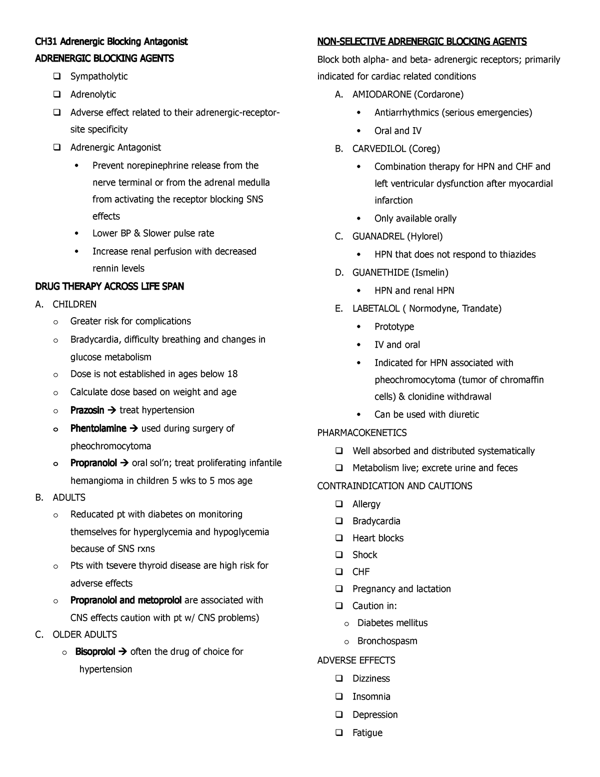 CH31 Adrenergic Blocking Antagonist - CH 31 Adrenergic Blocking ...