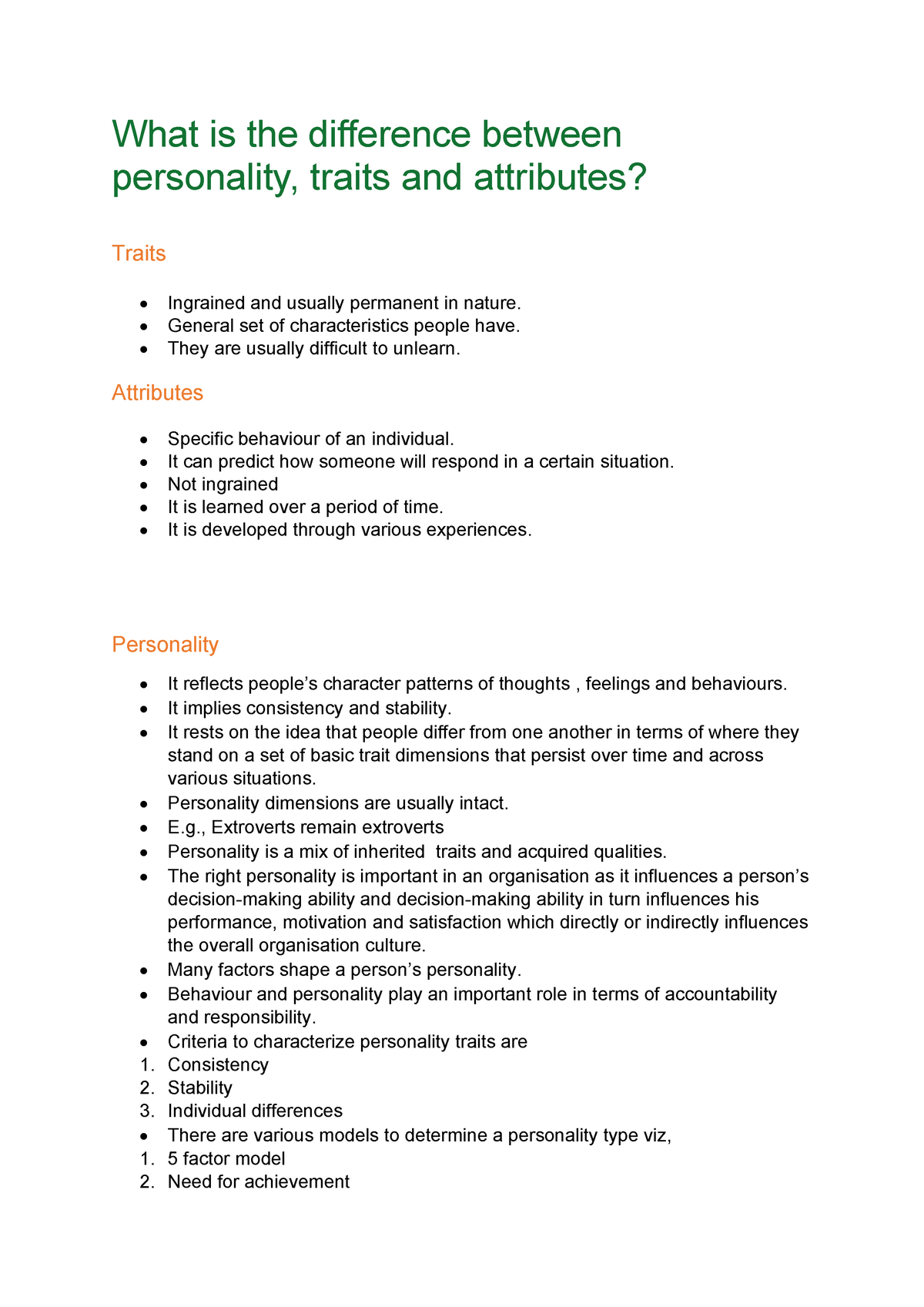 attributes-personality-traits-what-is-the-difference-between