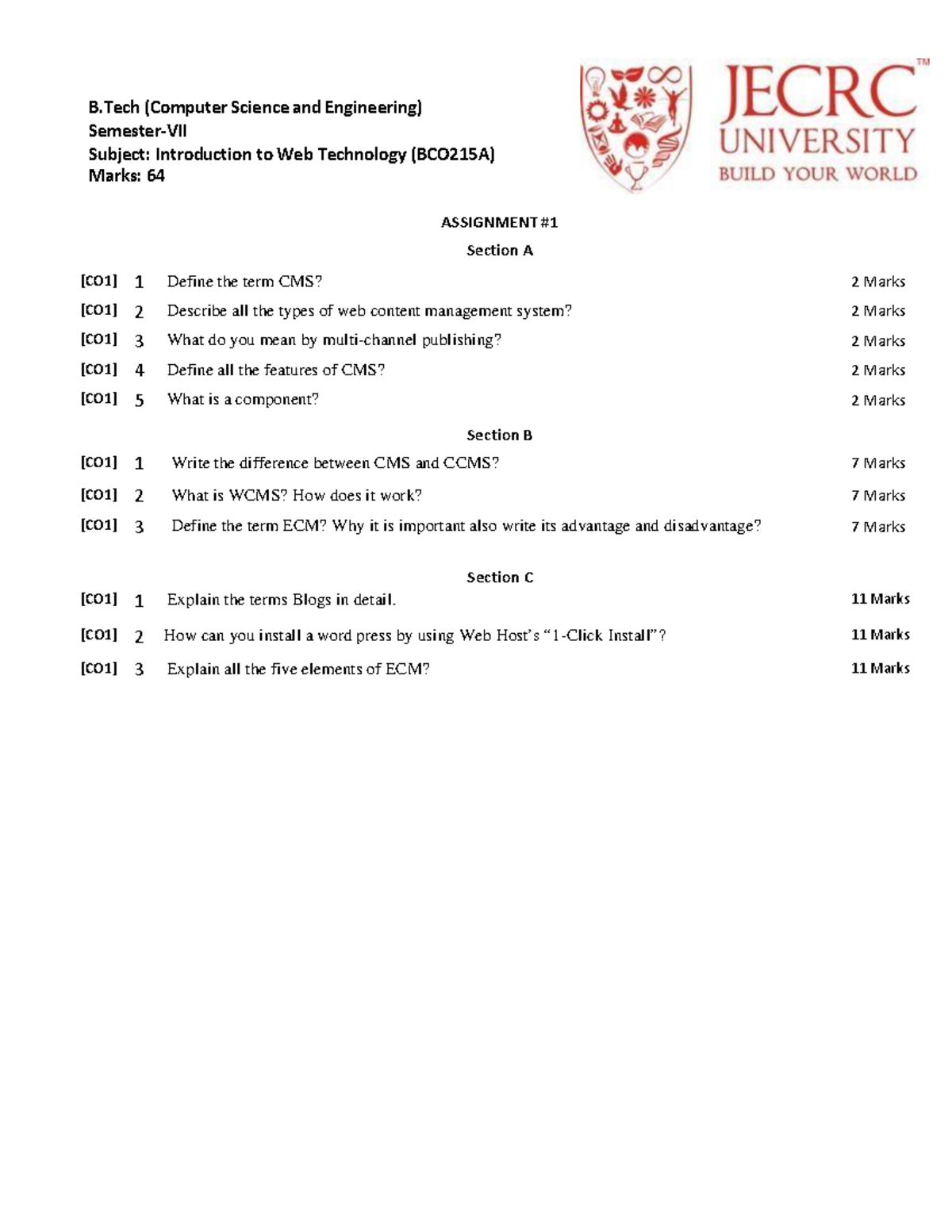 Web application assignment 1 - B (Computer Science and Engineering ...