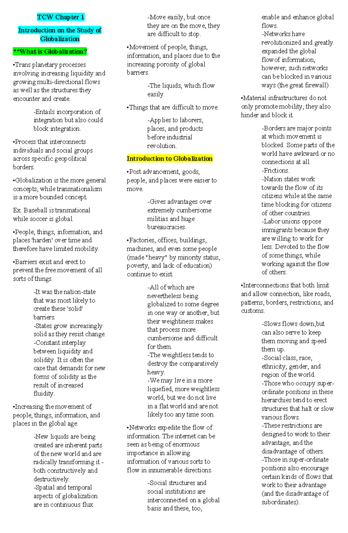 ART Apreciation Notes original - TCW Chapter 1 Introduction on the ...