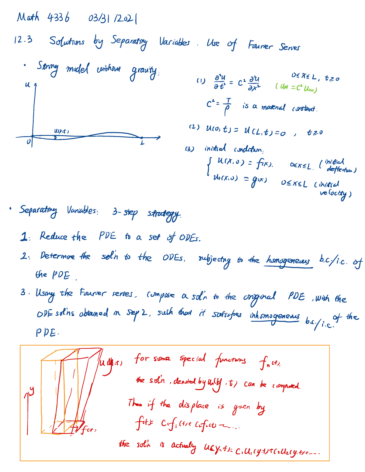 12 Lecture Notes 12 3 Math 4336 Studocu