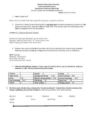 EXS 3321 Chapter 4 Notes - What are the different “patterns”, or “types ...