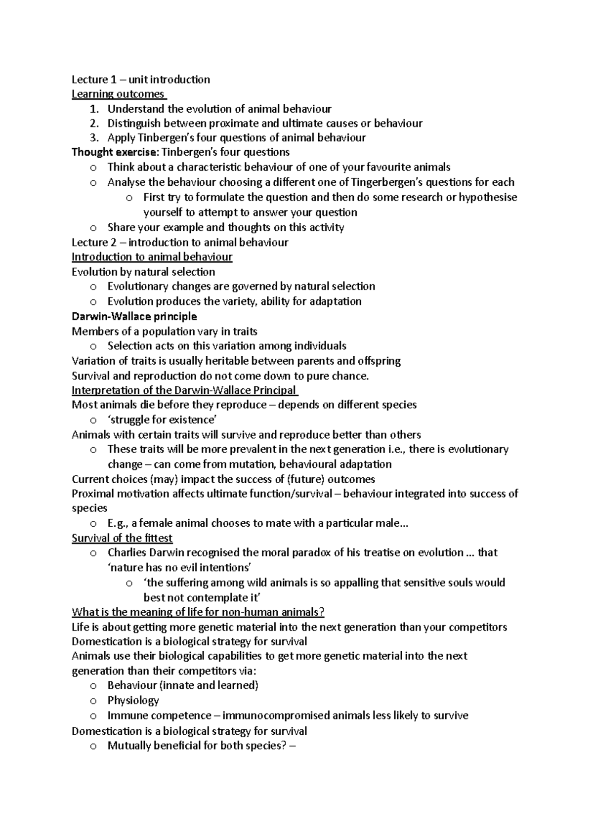 Lecture 1 and 2 - Lecture 1 – unit introduction Learning outcomes 1 ...
