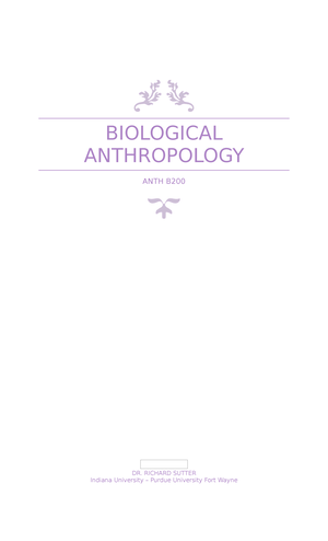 Bio Anth Notes Exam 1 - Date: 25th, August 2020 D Definition of ...