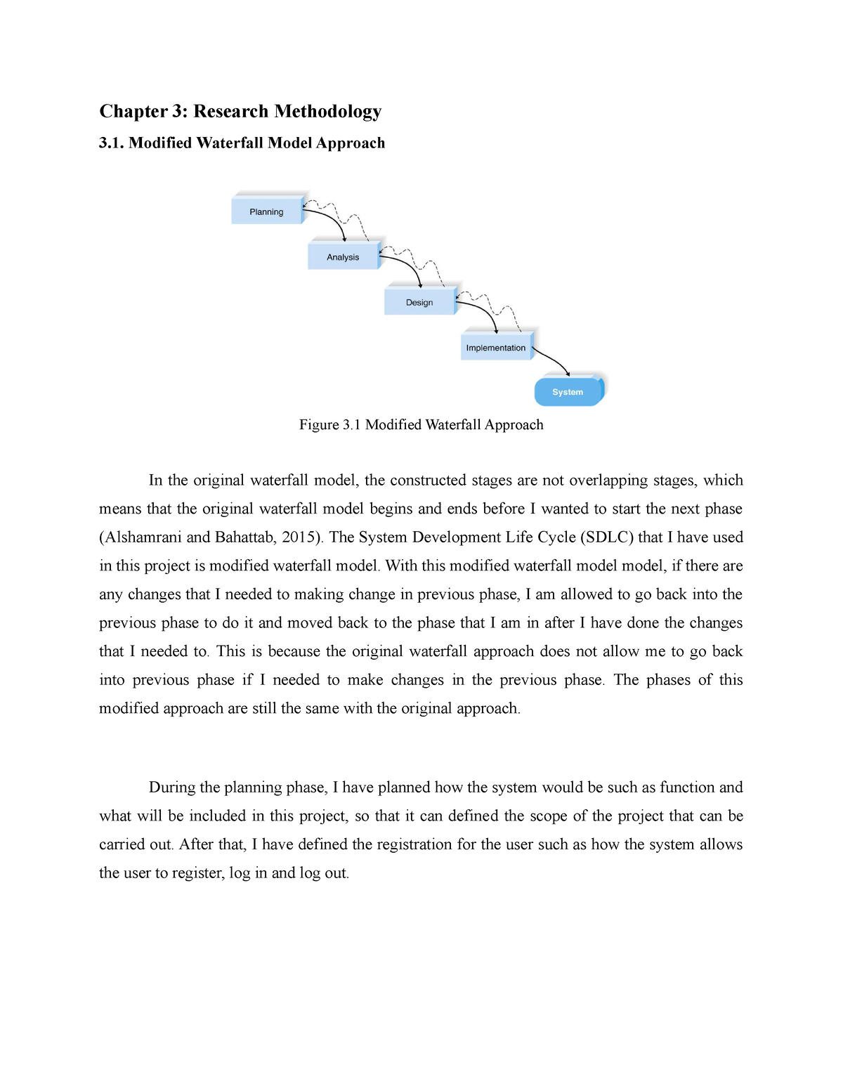 Chapter 3 Dfsdfsdffsdfsd Chapter 3 Research Methodology Modified Waterfall Model Approach 7359