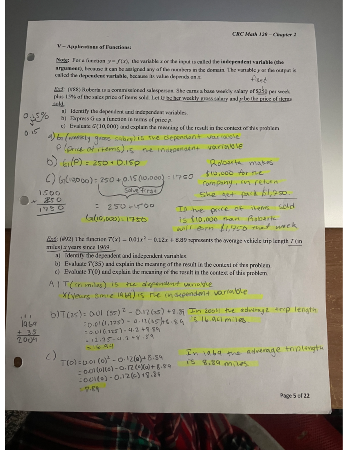 Section 2.2 - An Introduction to Functions (cont.) - MATH 120 - Studocu