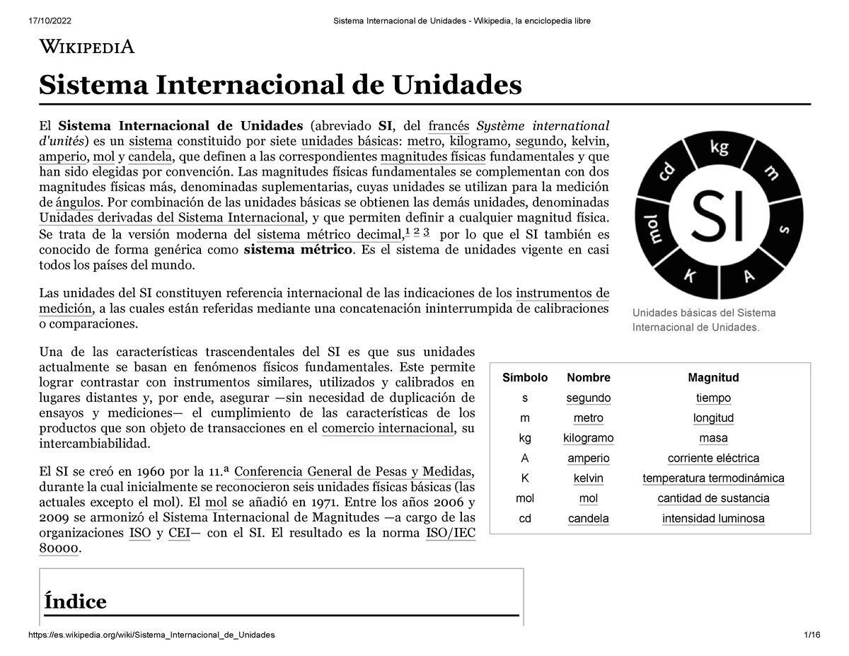 Sistema Internacional de Unidades – Wikipédia, a enciclopédia livre