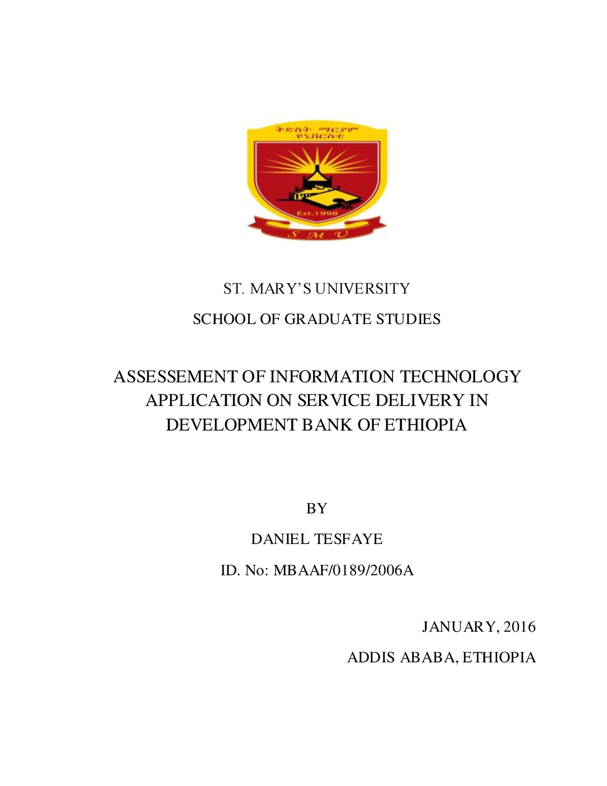 st mary's university research paper