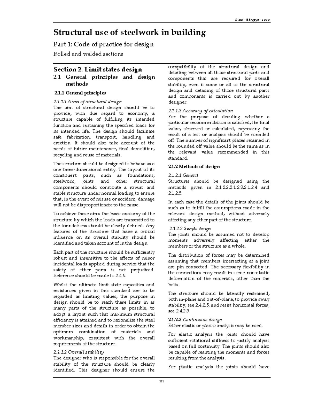 CVX7640 B3 Sec6 - Course material and coursework for structural design ...