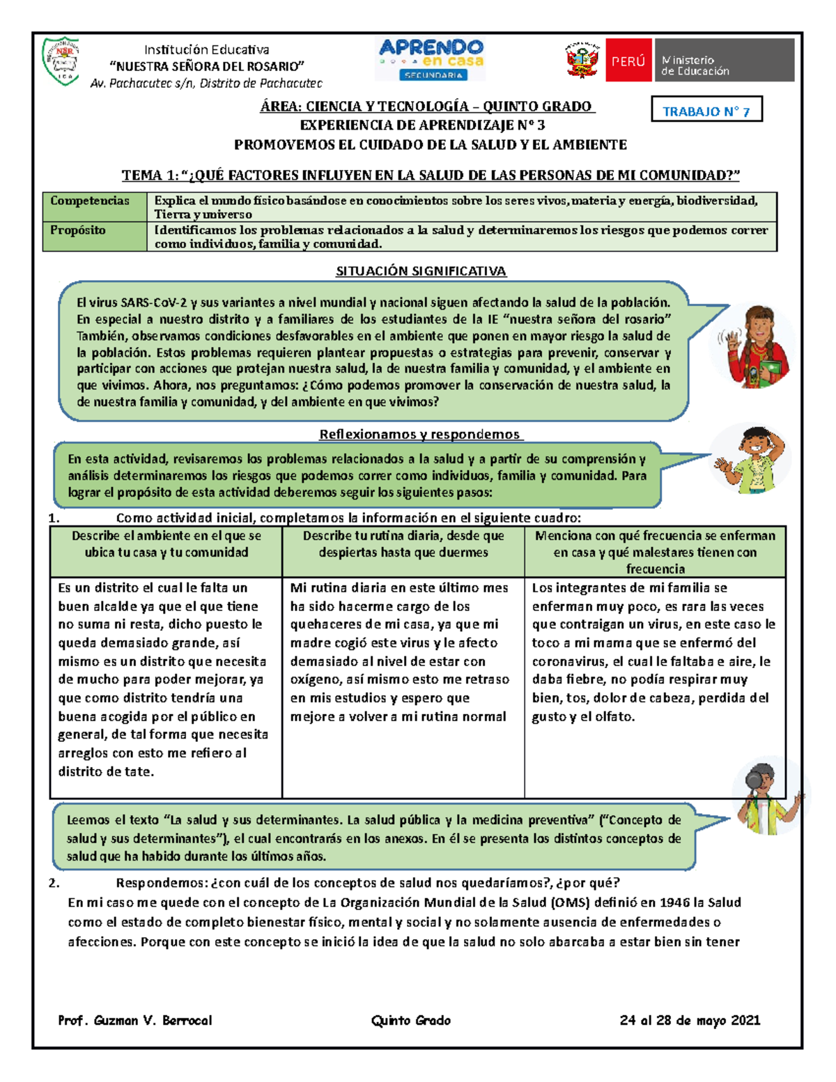 Exp 3 act 2 tema 1quinto (Autoguardado) - ÁREA: CIENCIA Y TECNOLOGÍA ...