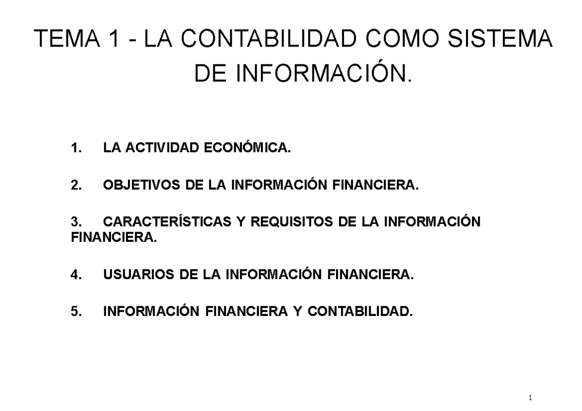 Tema 1- La contabilidad como sistema de información - TEMA 1 - LA ...