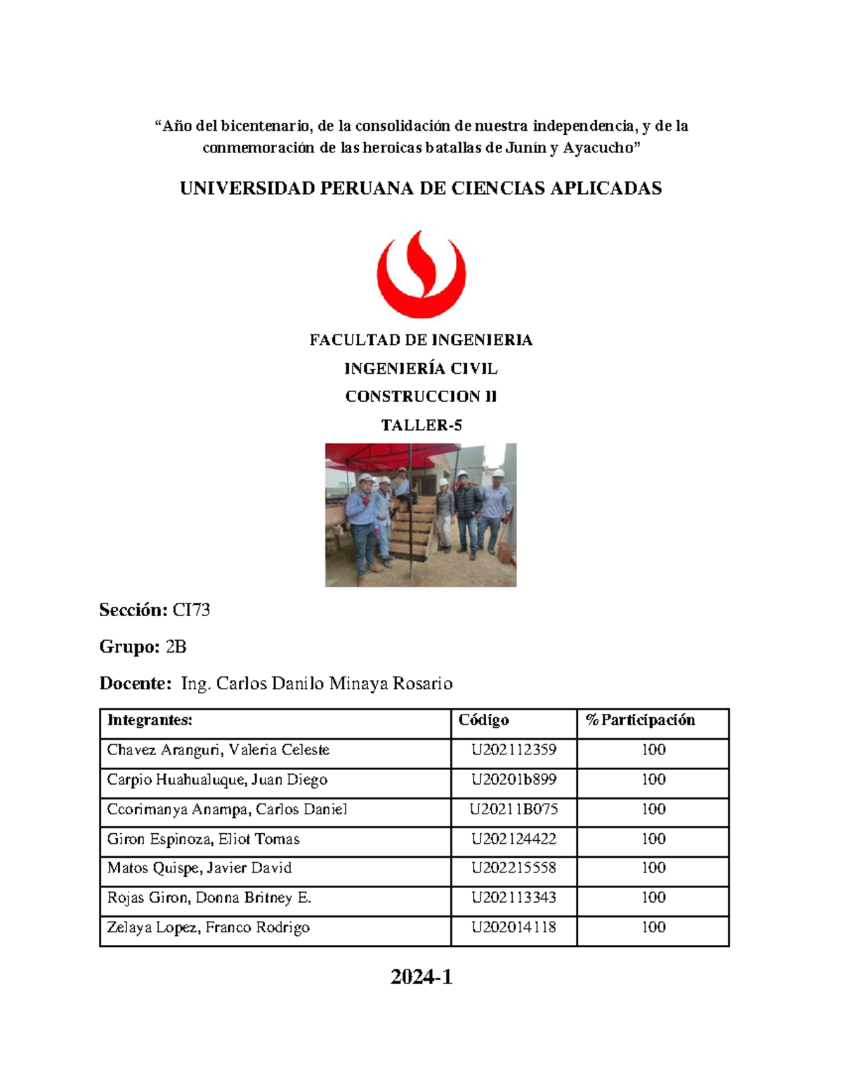 Taller 5 Grupo 2B - encofrado y armado de escalera, acabados varios de ...