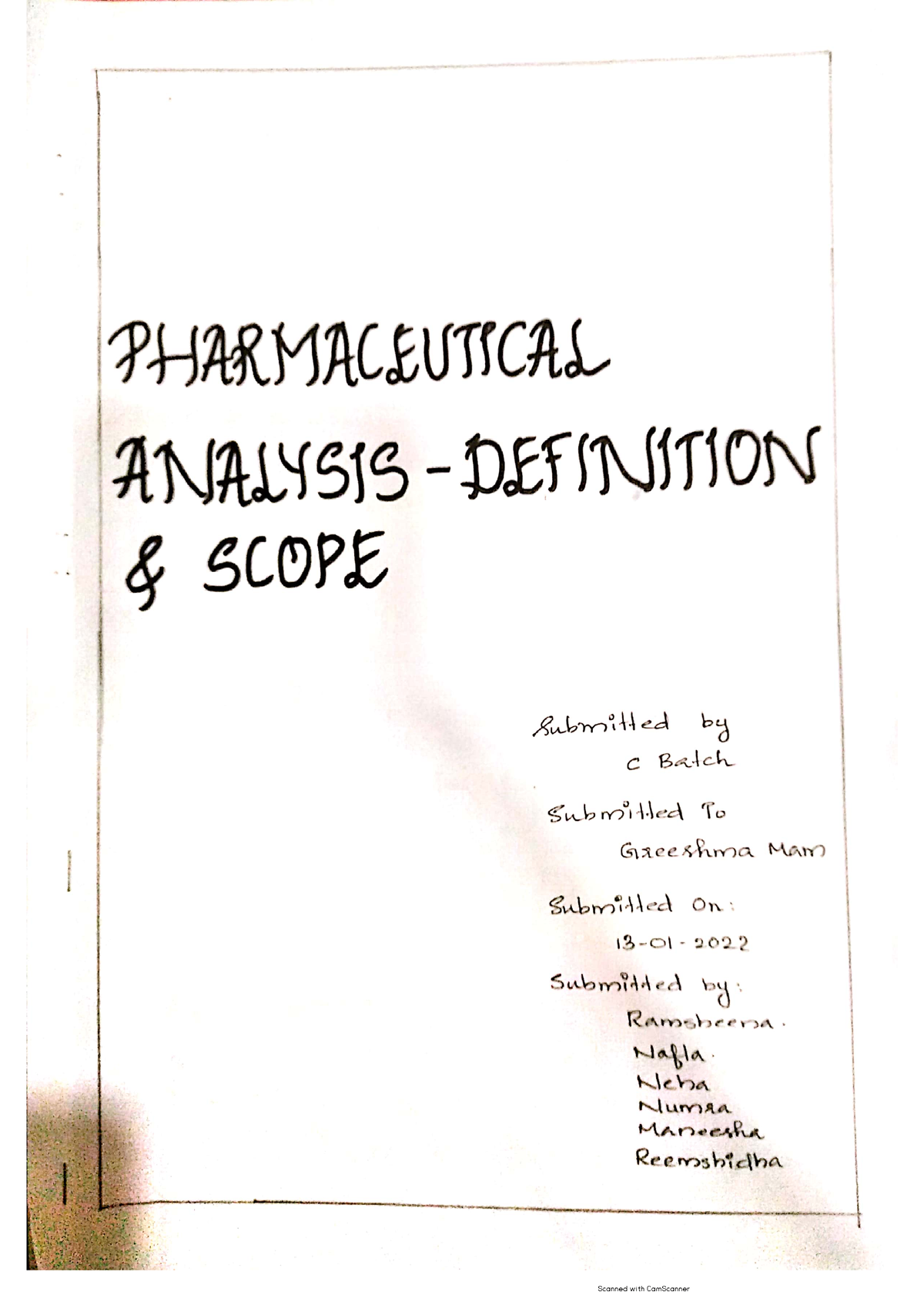 Pharm Analysis Unit 1 Notes - Pharmacy - Studocu