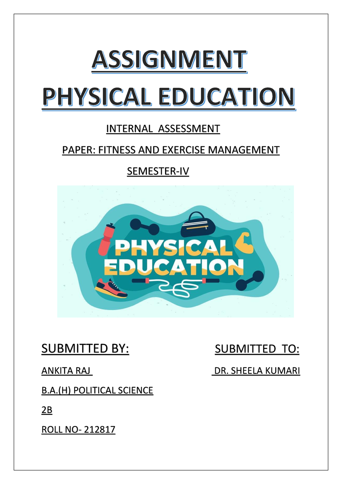 physical education assignment class 6