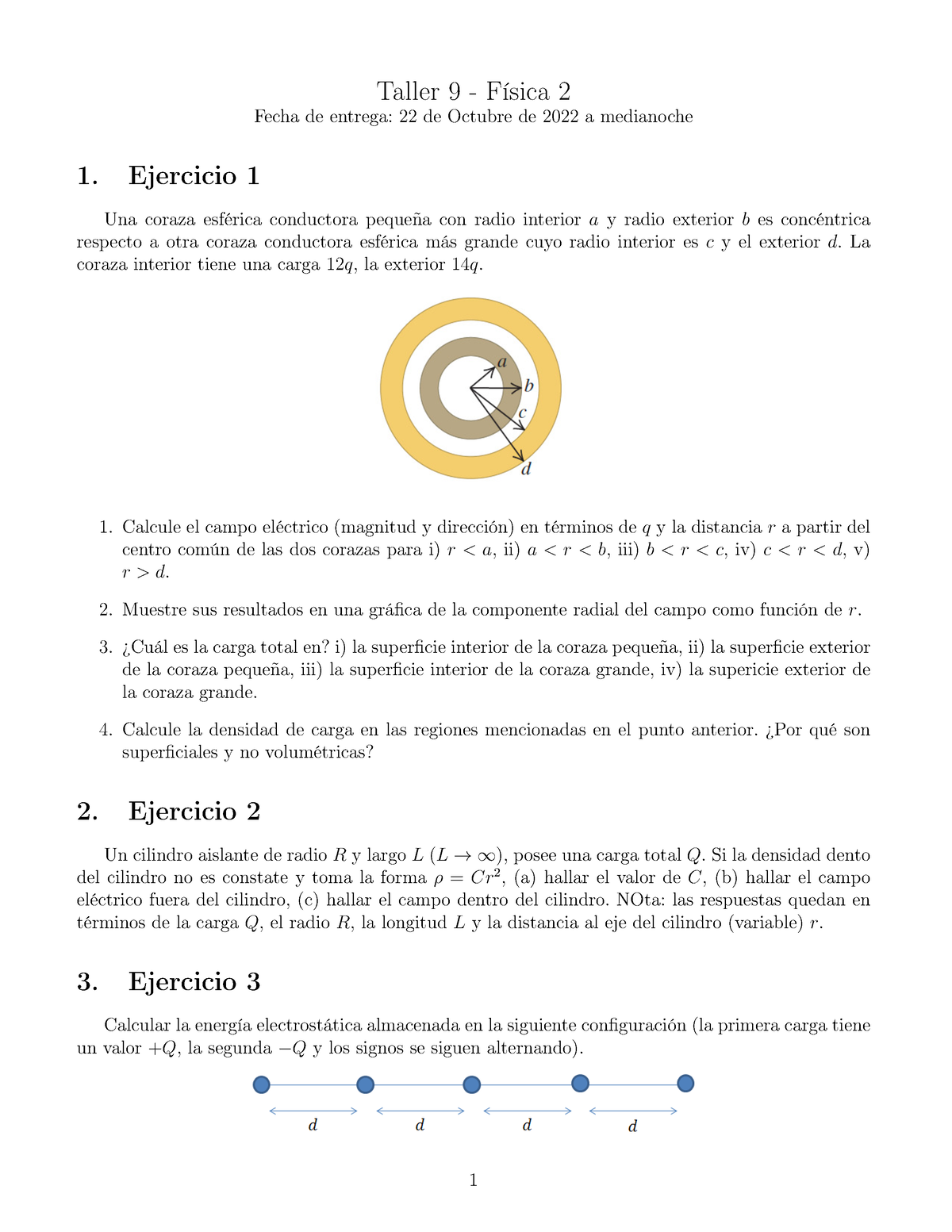 Taller 9 - Aaaa - Taller 9 - Física 2 Fecha De Entrega: 22 De Octubre ...