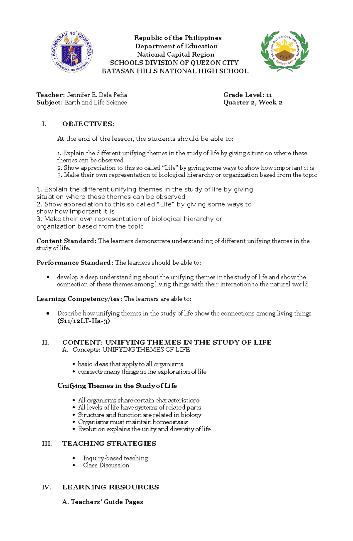 q2w2-eals-dlp-detailed-lesson-plan-in-earth-and-life-science