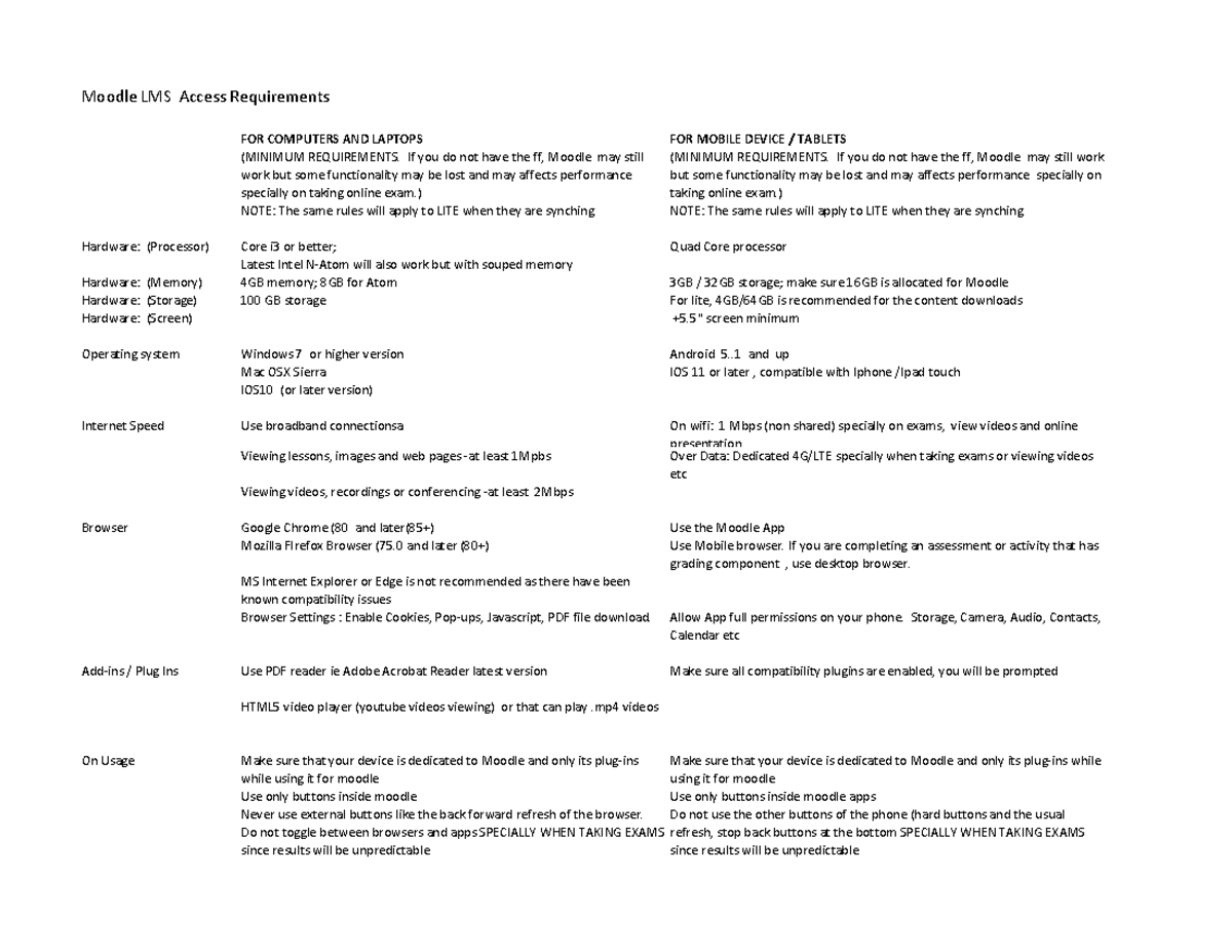 LMS Standard Guide - FOR COMPUTERS AND LAPTOPS FOR MOBILE DEVICE ...