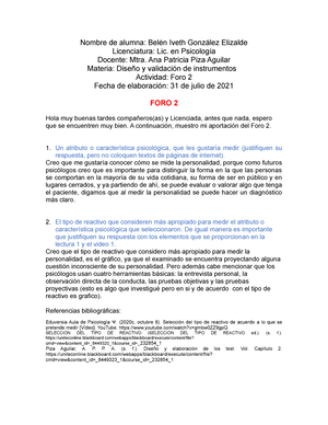 Fundamentos Psicométricos En La Evaluación Psicológica UNAM-Iztacala ...