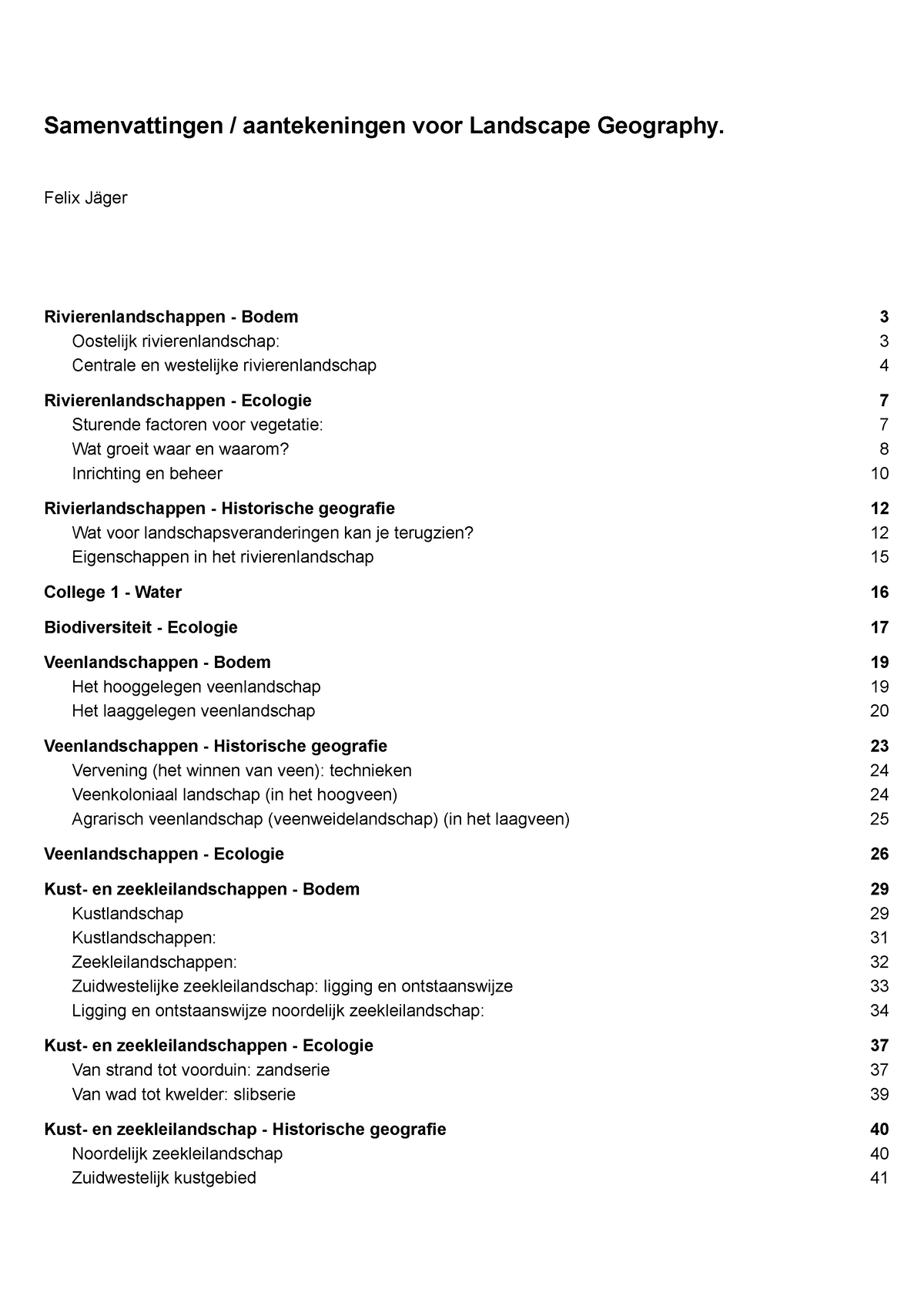 Samenvattingen Landschappen - Samenvattingen / Aantekeningen Voor ...