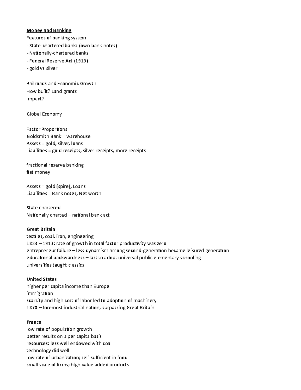 ECO Final Notes Money And Banking Features Of Banking System State