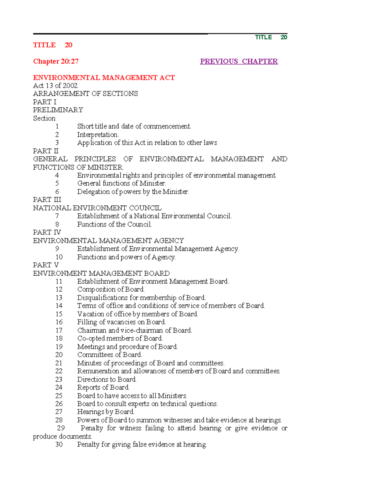 Ema act Reinforcement TITLE 20 Chapter 2027 PREVIOUS CHAPTER