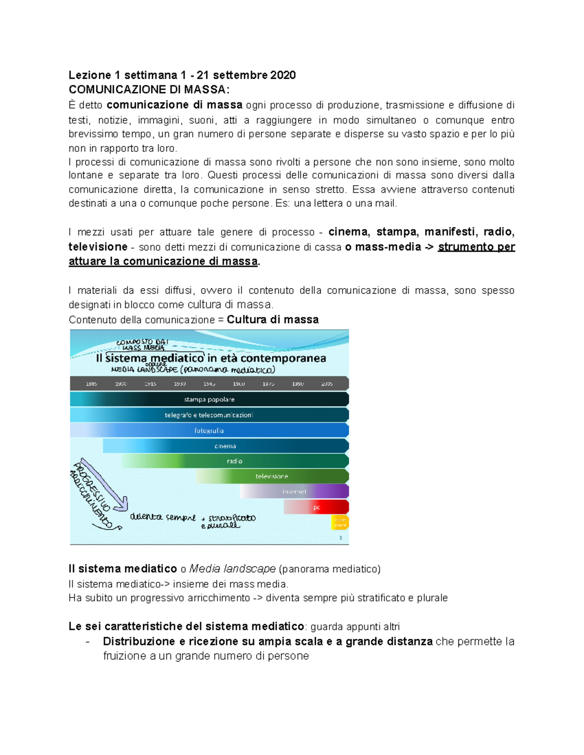 Storia Delle Comunicazioni Di Massa Lezione Settimana Settembre Comunicazione Di