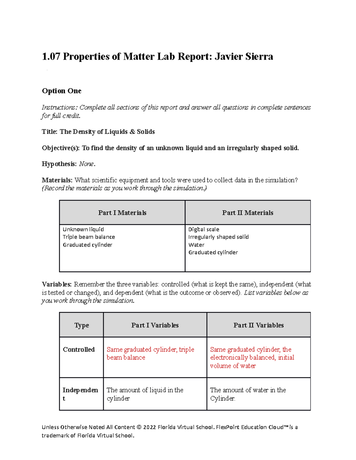 assignment 01.07 properties of matter lab