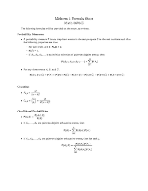 SP17 Midterm 1 Makeup Soln - MATH 3670 - Studocu