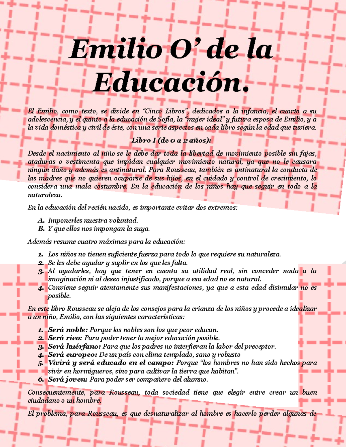 Emilio O de la Educación El