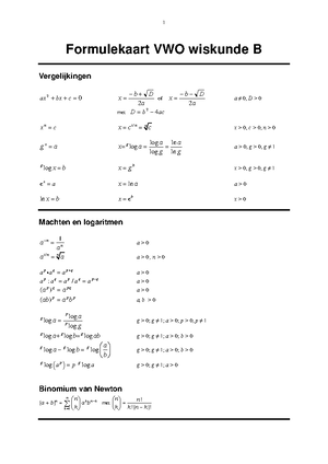 Samenvatting Colleges En Slides Wiskunde 2 - Samenvatting Wiskunde 2 ...