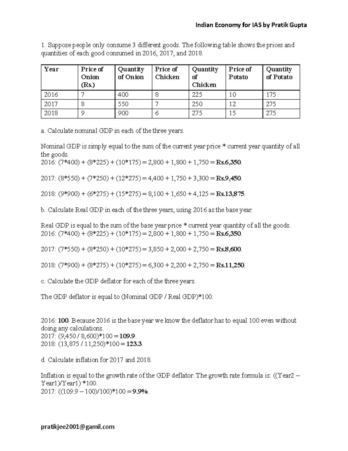 Chain Based GDP - Indian Economy for IAS by Pratik Gupta pratikjee2001 ...