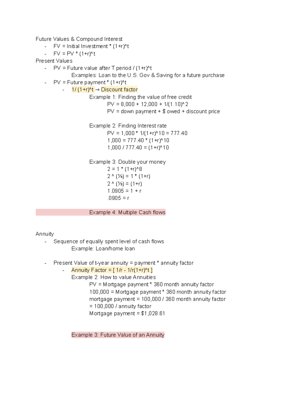 Midterm 2 - Chapter 5-6 - Introduction to Finance - Future Values ...