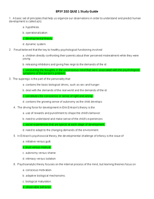 EPSY 202 Quiz 3 Chapters 8 thru 10 Study Guide - EPSY 202 QUIZ 3 STUDY ...