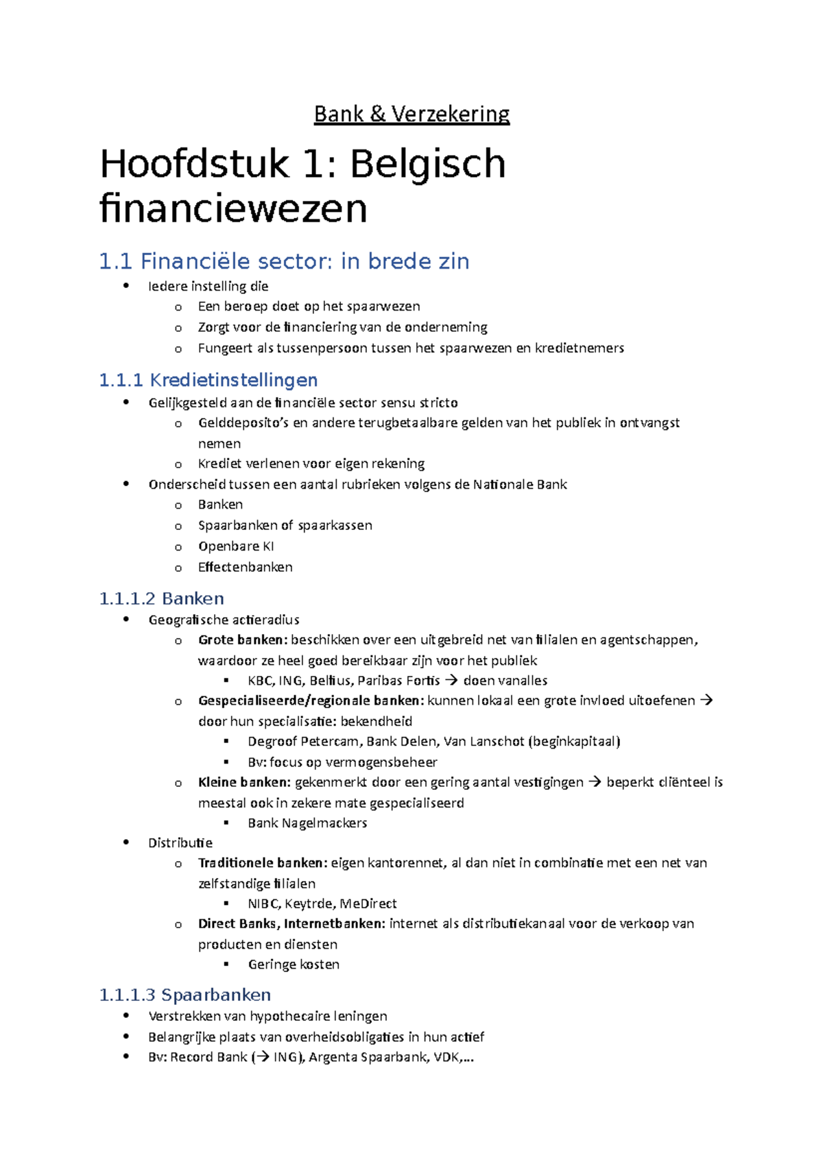 Samenvatting-BV - Samnvatting Voor Examen - Bank & Verzekering ...