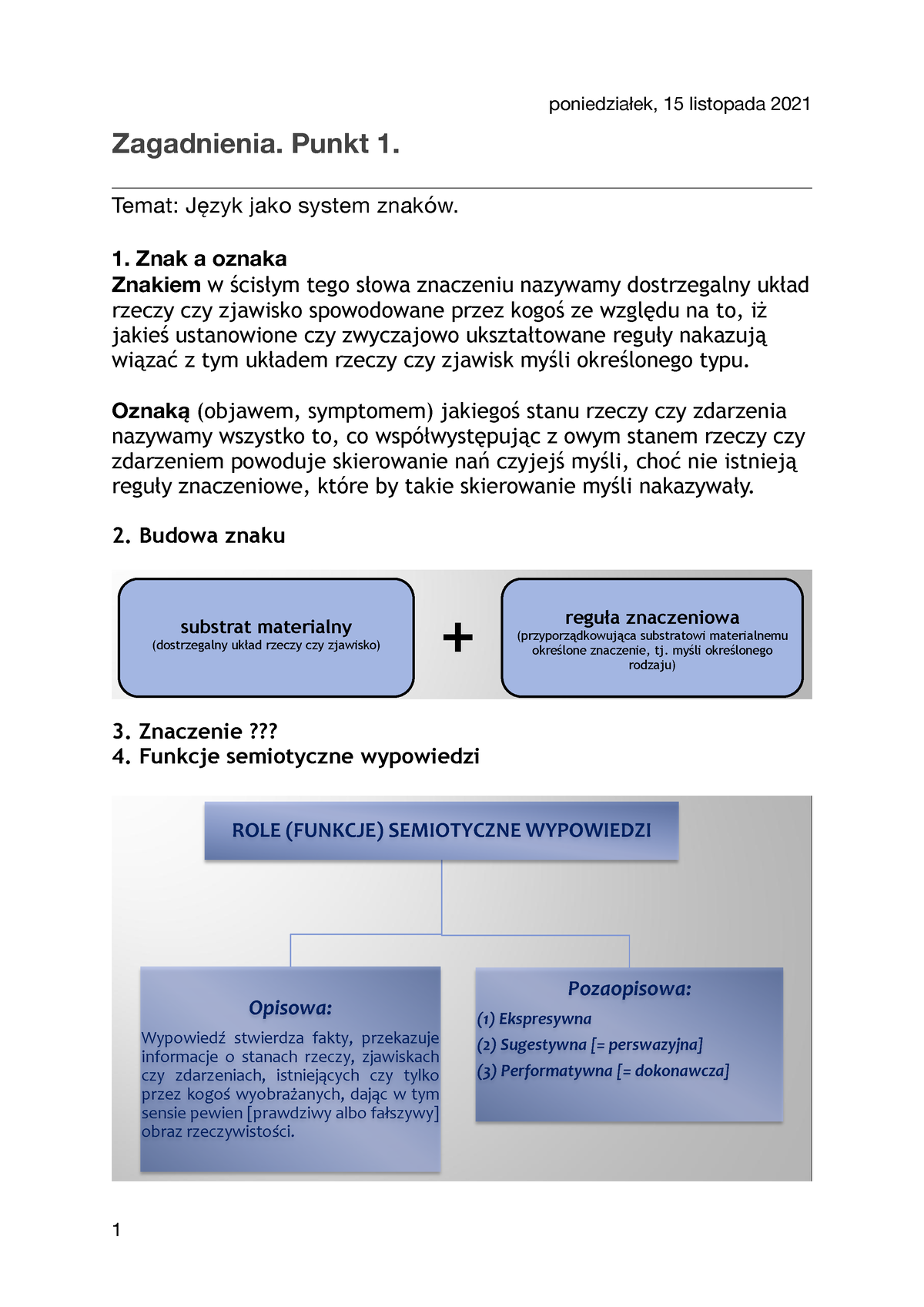 Zagadnienia. Punkt 1 - Kolokwium Z Logiki - Poniedziałek, 15 Listopada ...