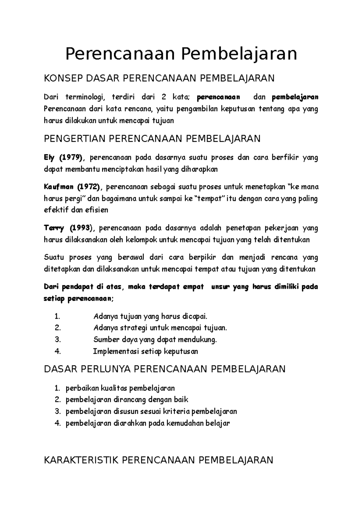 Perencanaan Pembelajaran - Perencanaan Pembelajaran KONSEP DASAR ...