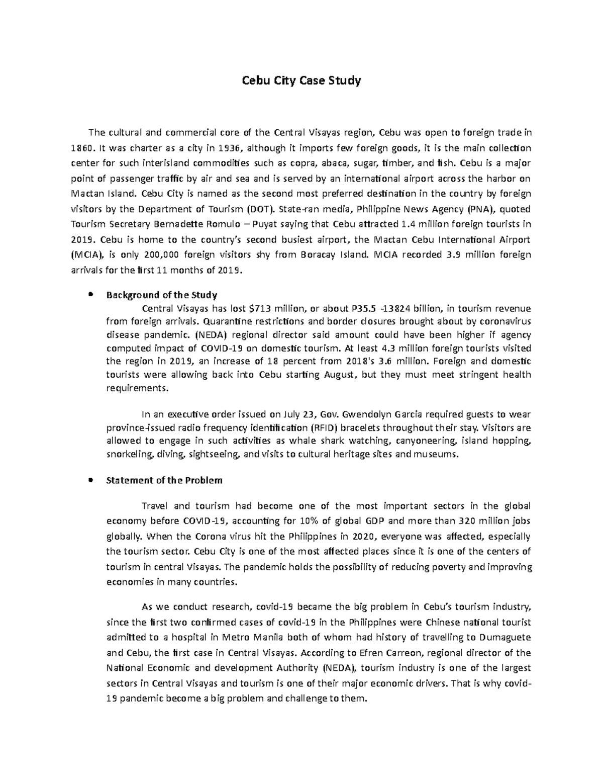 Group 1-06TP1 WO - Cebu City Case Study The cultural and commercial ...