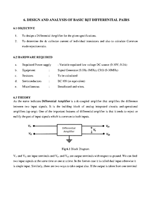 Assignment 1 - Analog Electronics - 21EEC201J - Analog Electronics ...