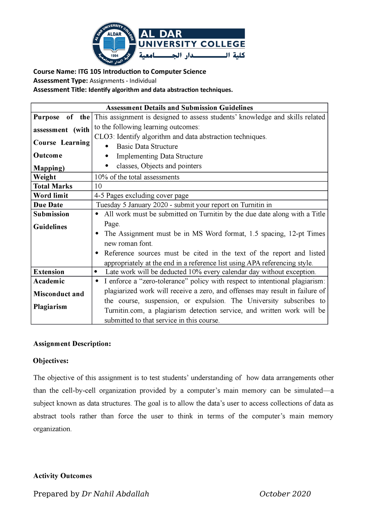 computer science assignment pdf