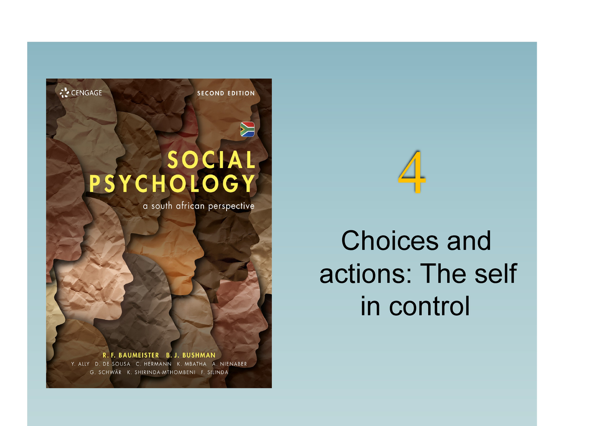 Chapter 4 SLK220 Lecture material - 4 Choices and actions: The self in ...