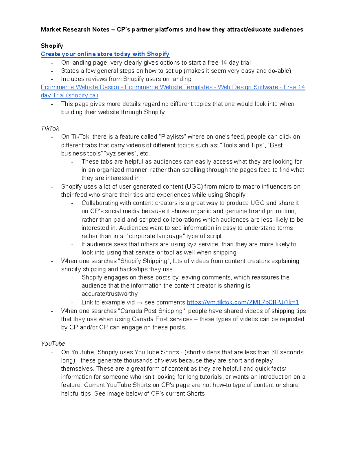 Market Research Notes - These tabs are helpful as audiences can easily ...