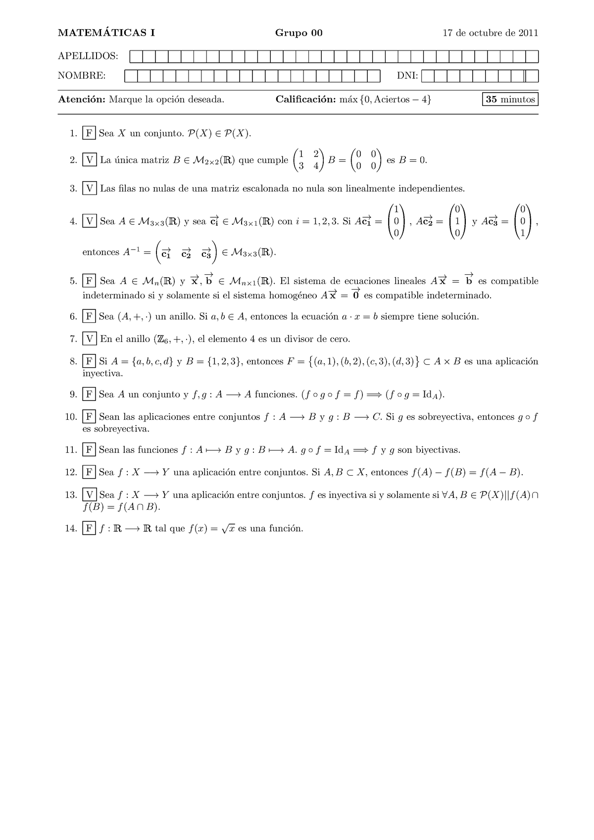 Examen Parcial Con Soluciones Ano 11 Prof Eugenio Hernandez Matematicas Studocu