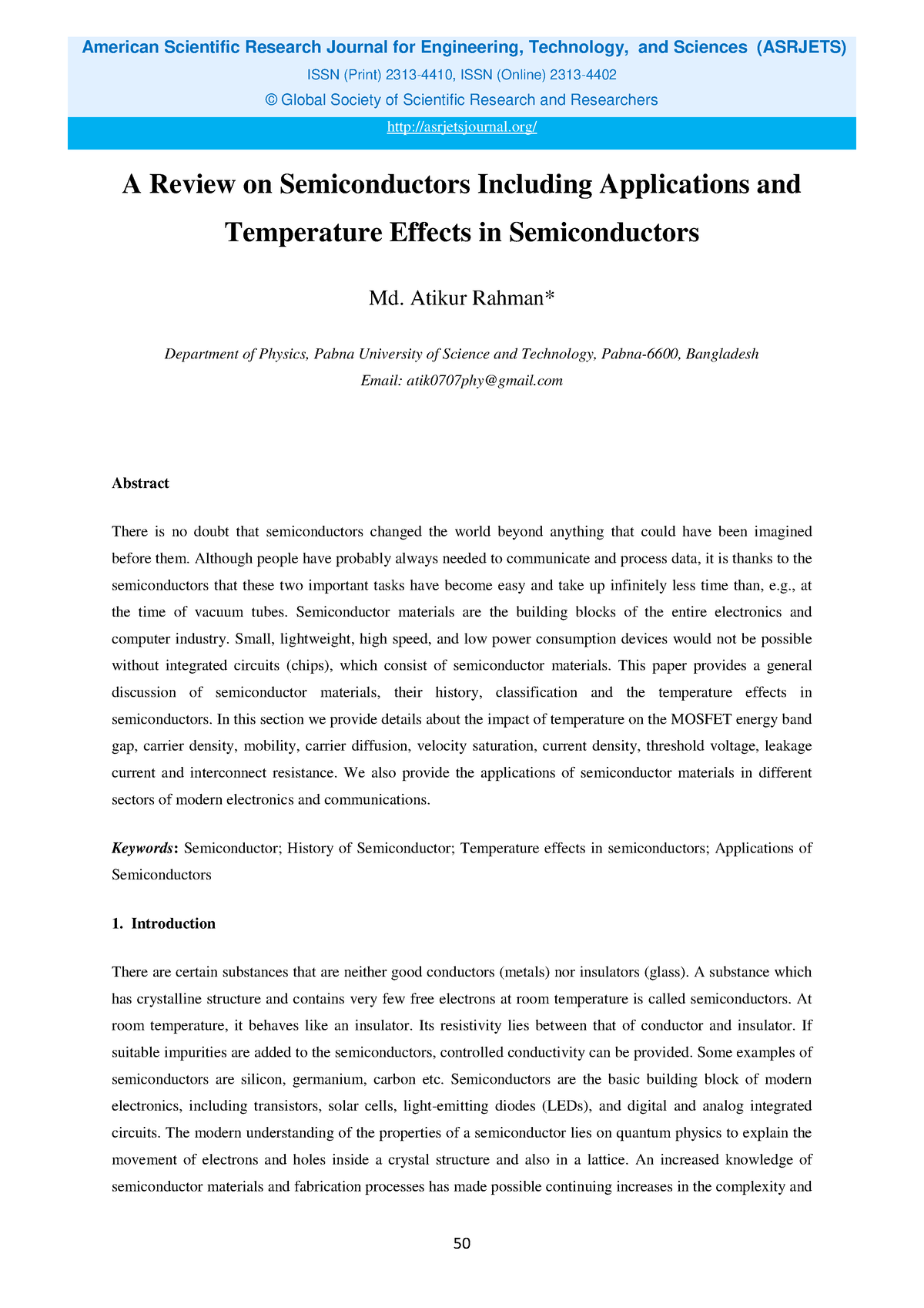 american journal of engineering research